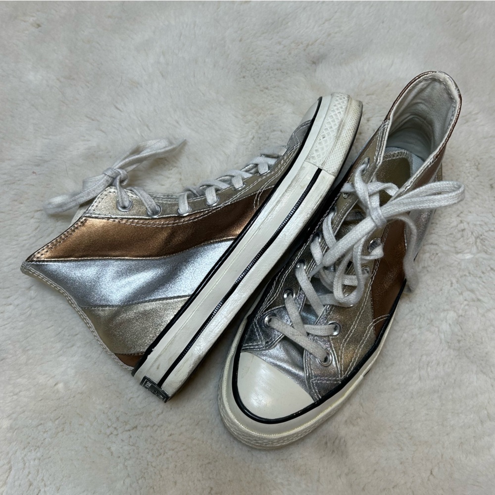 Converse Metallic Rainbow 70 Vegan Leather High-Top Chuck Taylor Sneakers 6